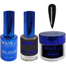 Wave Royal Collection 3-In-1 Matching Combo Set / 1 Gel Polish 0.5 oz. + 1 Lacquer 0.5 oz. + 1 Dip Powder 2 oz. / #WR002 Black Envy