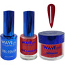 Wave Royal Collection 3-In-1 Matching Combo Set / 1 Gel Polish 0.5 oz. + 1 Lacquer 0.5 oz. + 1 Dip Powder 2 oz. / #WR061 Burgundy Blazed