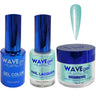 Wave Royal Collection 3-In-1 Matching Combo Set / 1 Gel Polish 0.5 oz. + 1 Lacquer 0.5 oz. + 1 Dip Powder 2 oz. / #WR111 Blue Jester