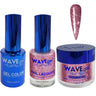 Wave Royal Collection 3-In-1 Matching Combo Set / 1 Gel Polish 0.5 oz. + 1 Lacquer 0.5 oz. + 1 Dip Powder 2 oz. / #WR116 Royal Party
