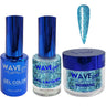 Wave Royal Collection 3-In-1 Matching Combo Set / 1 Gel Polish 0.5 oz. + 1 Lacquer 0.5 oz. + 1 Dip Powder 2 oz. / #WR119 Queen's Sky