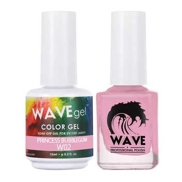 Wave Simplicity 2-In-1 Matching Duo Set / 1 Gel Polish 0.6 oz. + 1 Lacquer 0.5 oz. / #002 Princess Bubblegum - 22698