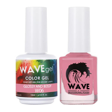 Wave Simplicity 2-In-1 Matching Duo Set / 1 Gel Polish 0.6 oz. + 1 Lacquer 0.5 oz. / #006 Glossy And Bossy - 22698
