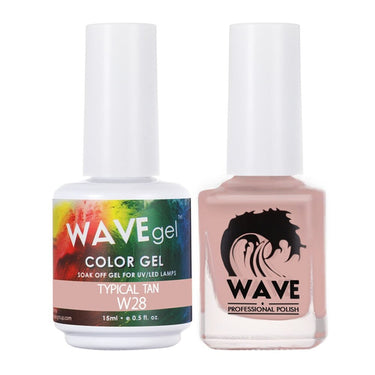 Wave Simplicity 2-In-1 Matching Duo Set / 1 Gel Polish 0.6 oz. + 1 Lacquer 0.5 oz. / #028 Typical Tan - 22698
