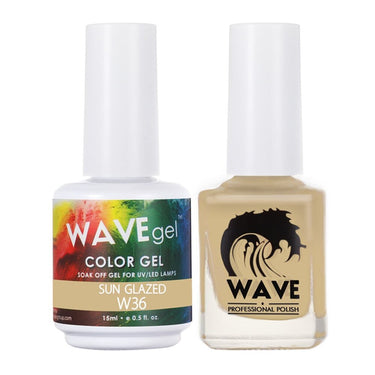 Wave Simplicity 2-In-1 Matching Duo Set / 1 Gel Polish 0.6 oz. + 1 Lacquer 0.5 oz. / #036 Sun Glazed - 22698