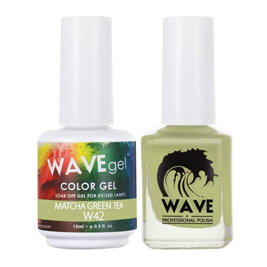 Wave Simplicity 2-In-1 Matching Duo Set / 1 Gel Polish 0.6 oz. + 1 Lacquer 0.5 oz. / #042 Matcha Green Tea - 22698