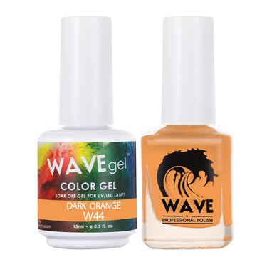 Wave Simplicity 2-In-1 Matching Duo Set / 1 Gel Polish 0.6 oz. + 1 Lacquer 0.5 oz. / #044 Dark Orange - 22698