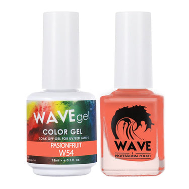 Wave Simplicity 2-In-1 Matching Duo Set / 1 Gel Polish 0.6 oz. + 1 Lacquer 0.5 oz. / #054 Passionfruit - 22698
