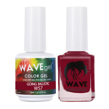 Wave Simplicity 2-In-1 Matching Duo Set / 1 Gel Polish 0.6 oz. + 1 Lacquer 0.5 oz. / #057 Going Ballistic - 22698