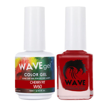 Wave Simplicity 2-In-1 Matching Duo Set / 1 Gel Polish 0.6 oz. + 1 Lacquer 0.5 oz. / #060 Cherry Pit - 22698