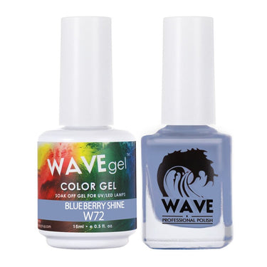 Wave Simplicity 2-In-1 Matching Duo Set / 1 Gel Polish 0.6 oz. + 1 Lacquer 0.5 oz. / #072 Blueberry Shine - 22698