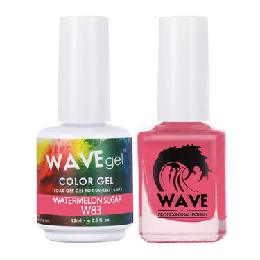 Wave Simplicity 2-In-1 Matching Duo Set / 1 Gel Polish 0.6 oz. + 1 Lacquer 0.5 oz. / #083 Watermelon Sugar - 22698