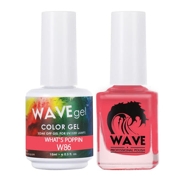 Wave Simplicity 2-In-1 Matching Duo Set / 1 Gel Polish 0.6 oz. + 1 Lacquer 0.5 oz. / #086 What's Poppin - 22698