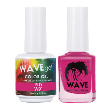 Wave Simplicity 2-In-1 Matching Duo Set / 1 Gel Polish 0.6 oz. + 1 Lacquer 0.5 oz. / #091 Jelly - 22698