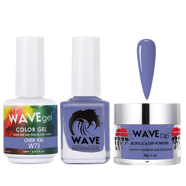 Wave Simplicity 3-In-1 Matching Combo Set / 1 Gel Polish 0.6 oz. + 1 Lacquer 0.5 oz. + 1 Dip Powder 2 oz. / #073 Over You - 22700