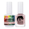 Wave Simplicity Collection 2-In-1 Matching Duo Set / 1 Gel Polish 0.5 oz. + 1 Lacquer 0.5 oz. / #P095 Pink Flash (Silver Flash)