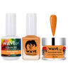 Wave Simplicity Collection 3-In-1 Matching Combo Set / 1 Gel Polish 0.5 oz. + 1 Lacquer 0.5 oz. + 1 Dip Powder 2 oz. / #P044 Dark Orange