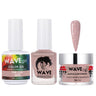 Wave Simplicity Collection 3-In-1 Matching Combo Set / 1 Gel Polish 0.5 oz. + 1 Lacquer 0.5 oz. + 1 Dip Powder 2 oz. / #P095 Pink Flash (Silver Flash)