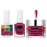 Wave Simplicity Collection 3-In-1 Matching Combo Set / 1 Gel Polish 0.5 oz. + 1 Lacquer 0.5 oz. + 1 Dip Powder 2 oz. / #P155 Red All Over