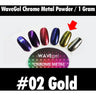 WaveGel Chrome Metal Powder - #02 Gold / 1 Gram