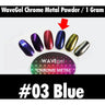 WaveGel Chrome Metal Powder - #03 Blue / 1 Gram