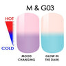 WaveGel MOOD Glow in the Dark Soak Off Gel Polish - #M & G03 / 0.5 oz.