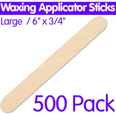 Waxing Applicator Sticks - Large - 6"L / 500 Pack