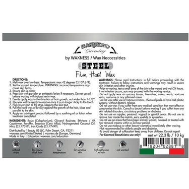 Waxness Barbero Hard Wax Steel for Men - Made in Italy / Bulk 22 lbs. - 10 kg.