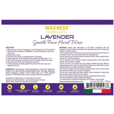 Waxness Polymer Blend Premium Luxury Face Hard Wax Beads with Lavender Oil - Made in Italy / Bulk 20 lbs. - 9.07 kg.