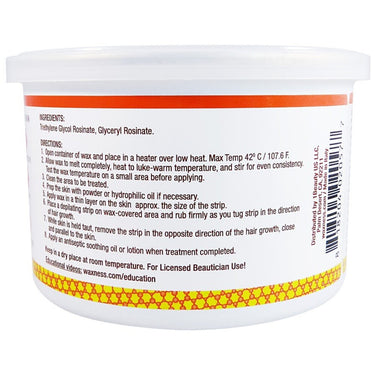Waxness Smooth Amber Soft Wax No Sticky Formula / Case = 14 oz. - 397 grams per Can X 8 Cans