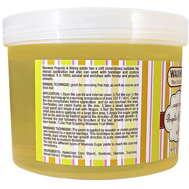 Waxness Soft Sugar Paste - Honey and Propolis / Case = 1.65 lb. - 750 gram Container X 6 Containers