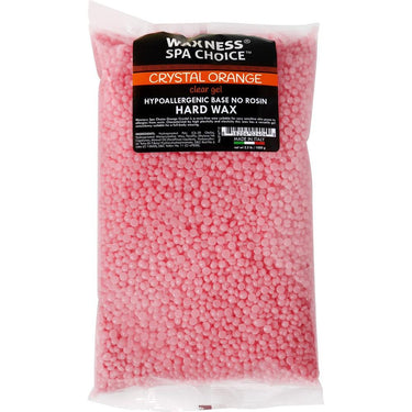 Spa Choice Crystal Orange Rosin Free Gel Hard Wax Beads - Made in Italy / 4.4 Lbs. (4 Bags - 1.1 lbs. - 17.6 oz. - 500 grams Each) by Waxness