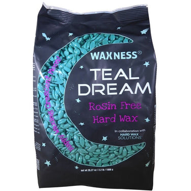 Waxness Teal Dream Rosin Free Sparkly Hard Wax Beads - Made in Italy / Bulk 22 lbs. - 10 kg.