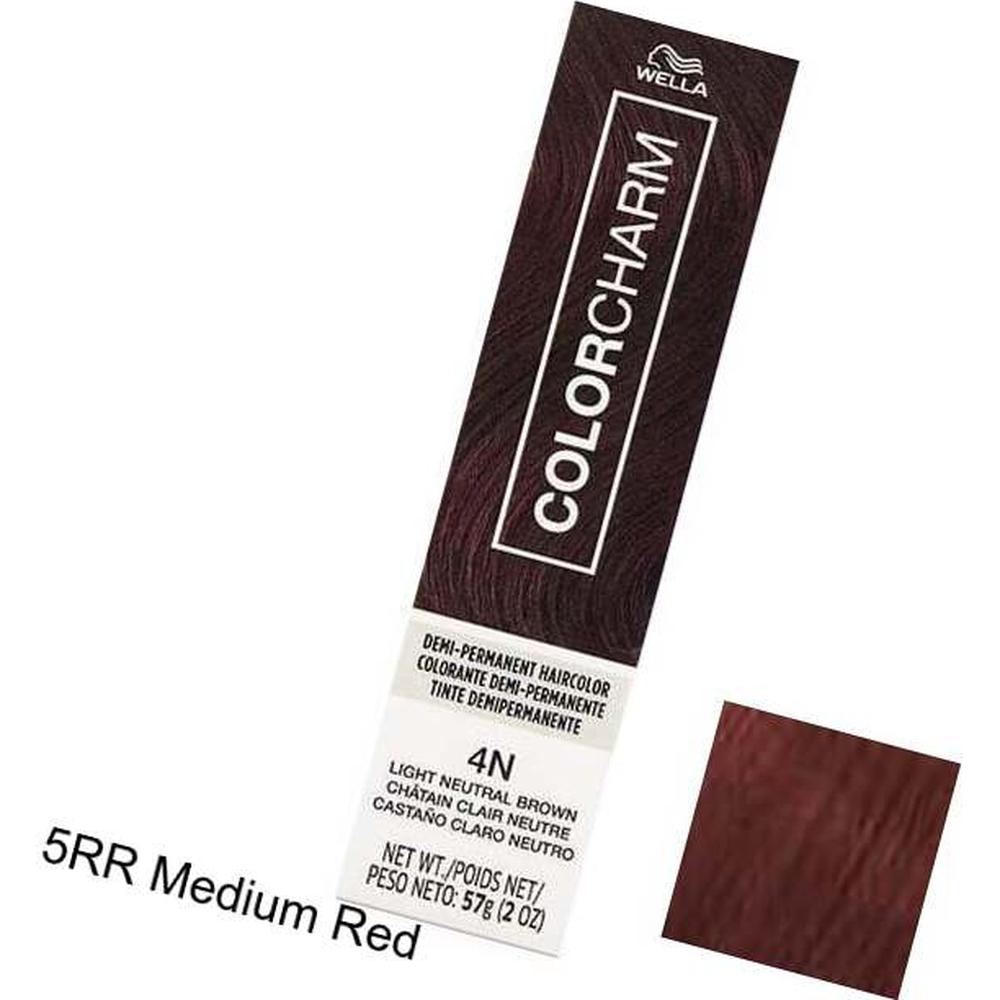 Wella Color Charm Demi-Permanent Haircolor - 5RR Medium Red / 2 oz ...