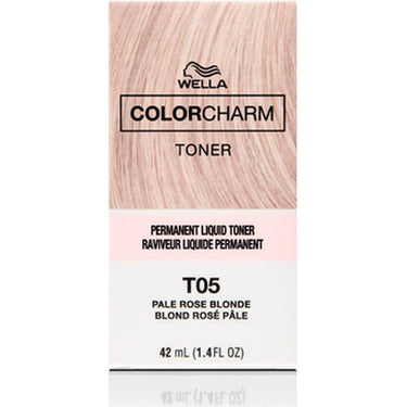 Wella Color Charm Liquid Toner - T05 Pale Rose Blonde / 1.4 oz.