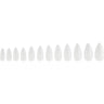 White Almond Nail Tips Kit - 300-Piece, Sizes 2-12 by DL Pro