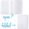 White Face Oil Blotting Papers with White Folding Pouch - 100 Papers Per Pouch / Case of 60 Pouches - Makes a Great Giveaway!