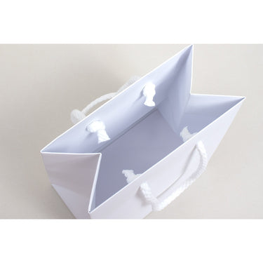 White Kraft Eurototes with Rope Handles - 6"W x 3-1/2"D x 6-1/2"H / 1 Case (100 per Case)