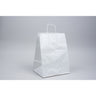 White Kraft Paper Bags with Twisted Paper Handle - 12"W x 9"D x 16"H / 1 Case (200 per Case)