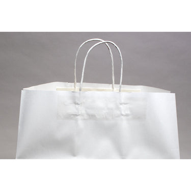 White Kraft Paper Bags with Twisted Paper Handle - 14"W x 10"D x 15-1/4"H / 1 Case (200 per Case)