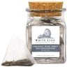 White Lion Tea - Organic Earl Grey Decaffeinated Black Tea / 12 Count Jar of Pyramid Sachets