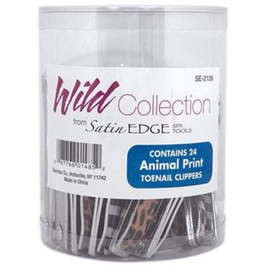 Wild Collection Toenail Clippers In A Container / 24 Count by Satin Edge