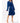 Woman's Super Soft Lightweight Plush Shawl Robe | Short Length | Material: 100% Polyester Warm Fleece | Color: Navy Blue | Available Sizes: S, M, L, XL, XXL by SUMMA