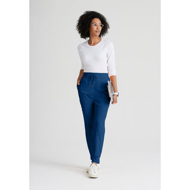 Women's Boost Jogger Scrub Pant - Barco One Collection / Color - Indigo / Fit - Regular / Sizes - XS, S, M, L, XL, 2XL, 3XL by Barco Uniforms