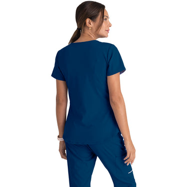 Women's Breeze Scrub Top - Skechers Collection / Color - Navy / Fit - Regular / Sizes - XS, S, M, L, XL, 2XL, 3XL by Barco Uniforms