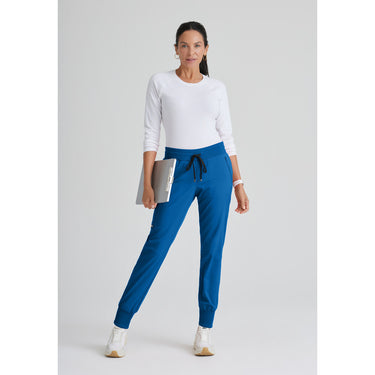 Women's Eden Jogger Scrub Pant - Greys Anatomy Spandex Stretch Collection / Color - New Royal / Fit - Regular / Sizes - XS, S, M, L, XL, 2XL, 3XL by Barco Uniforms