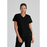 Women's Emma Scrub Top - Greys Anatomy Spandex Stretch Collection / Color - Black / Fit - Regular / Sizes - XXS, XS, S, M, L, XL, 2XL, 3XL, 4XL, 5XL by Barco Uniforms
