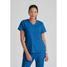 Women's Emma Scrub Top - Greys Anatomy Spandex Stretch Collection / Color - New Royal / Fit - Regular / Sizes - XXS, XS, S, M, L, XL, 2XL, 3XL, 4XL, 5XL by Barco Uniforms