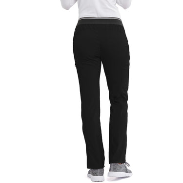 Women's Kim Scrub Pant - Greys Anatomy Spandex Stretch Collection / Color - Black / Fit - Regular / Sizes - XS, S, M, L, XL, 2XL, 3XL by Barco Uniforms