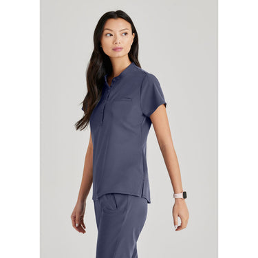 Women's Mission Scrub Top - Barco Unify Collection / Color - Steel / Fit - Regular / Sizes - XS, S, M, L, XL, 2XL, 3XL by Barco Uniforms